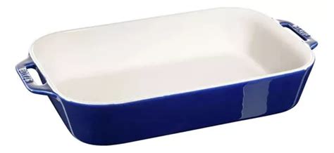 travessa azul marinho|Travessa Staub Retangular Cerâmica Azul Marinho 34x24cm.